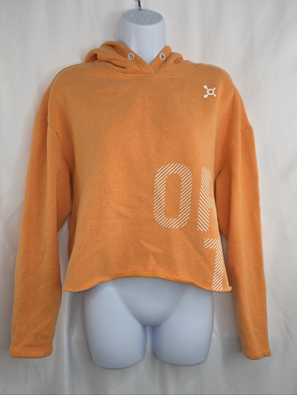 Orangetheory Women’s Cropped Orange Hoodie Size Large AN-3580